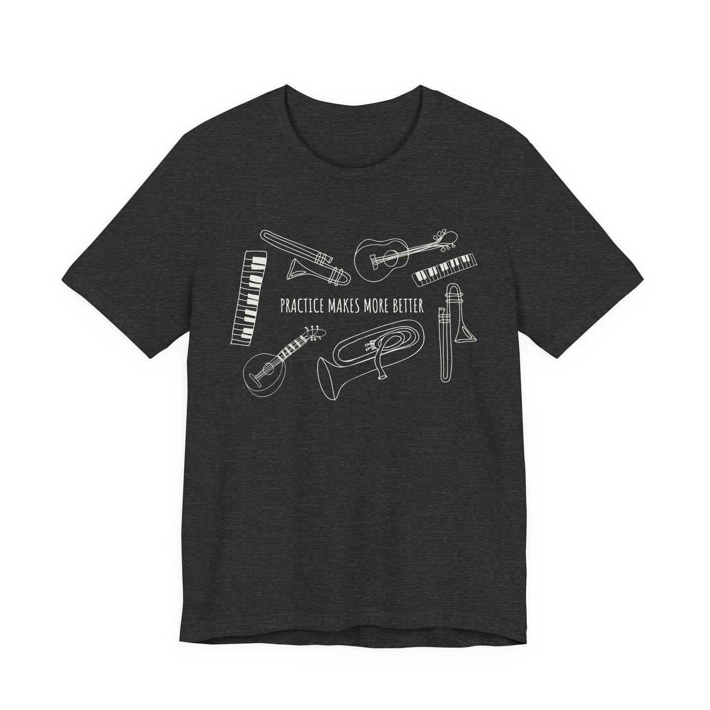 Music Practice Tee - 'Practice Makes Perfect' Unisex Jersey Short Sleeve Shirt, Musician Gift, Band T-Shirt, Music Lover Apparel, [...]