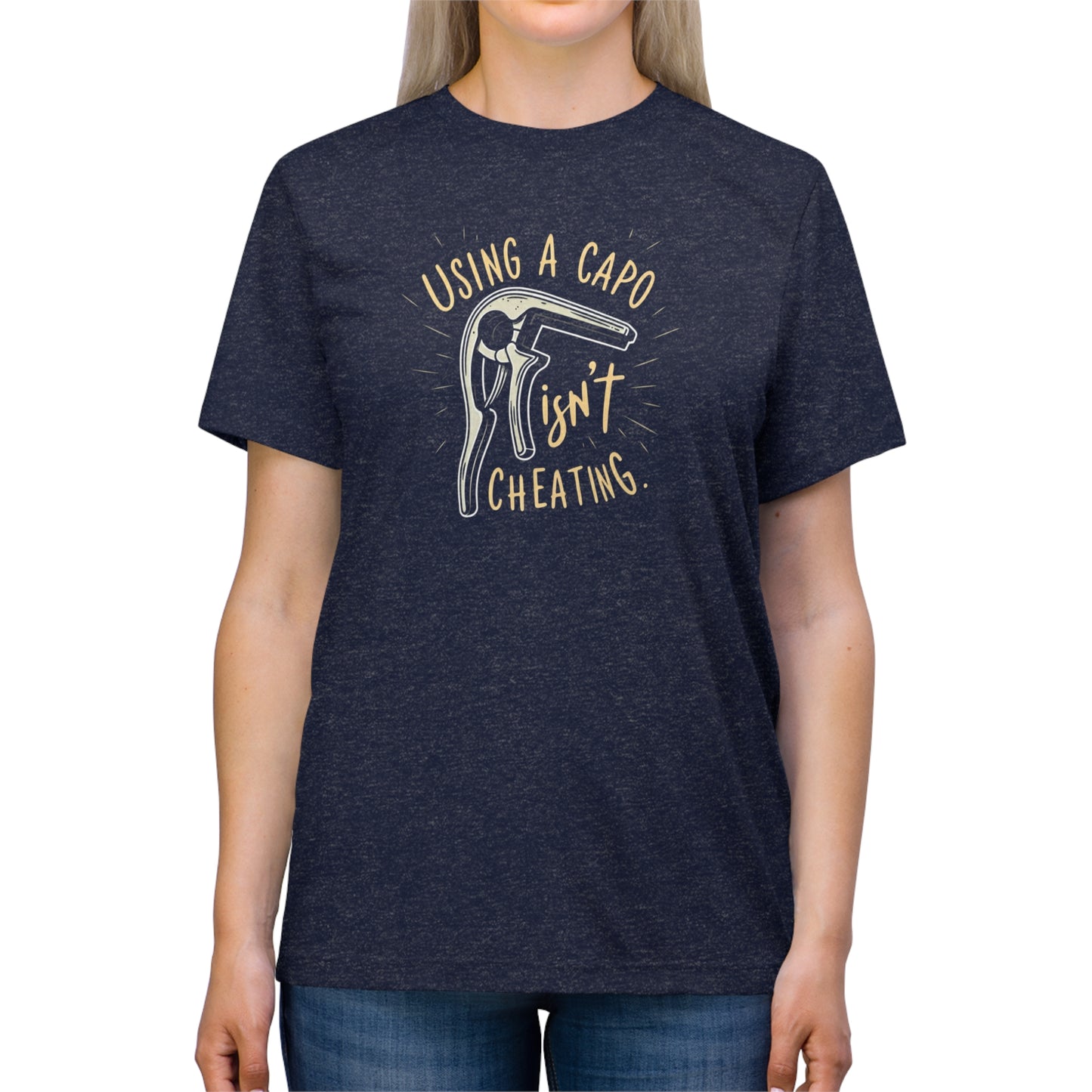 Unisex Triblend Tee - Using a Capo Isn't Cheating