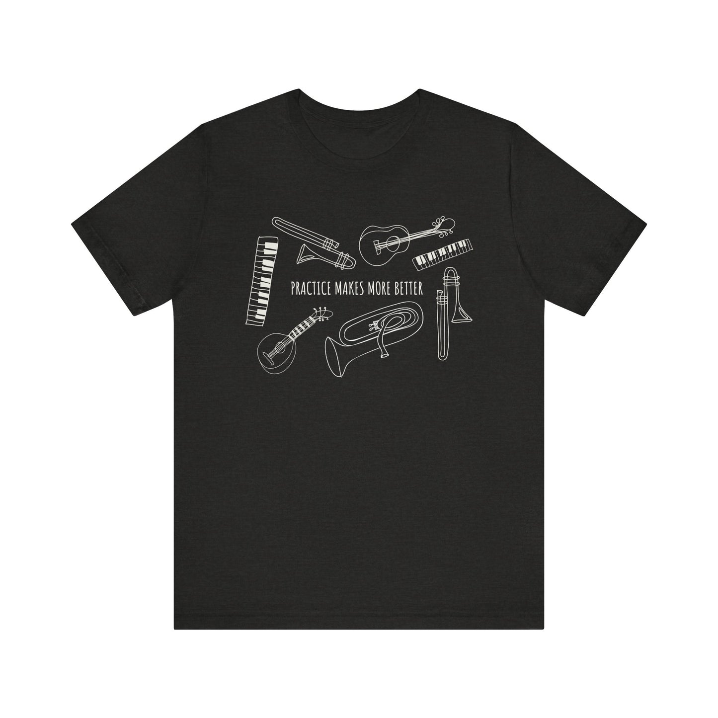 Music Practice Tee - 'Practice Makes Perfect' Unisex Jersey Short Sleeve Shirt, Musician Gift, Band T-Shirt, Music Lover Apparel, [...]