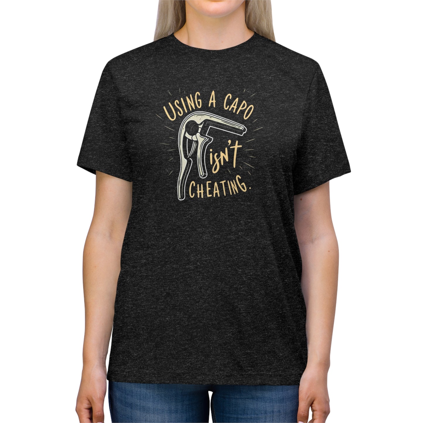 Unisex Triblend Tee - Using a Capo Isn't Cheating