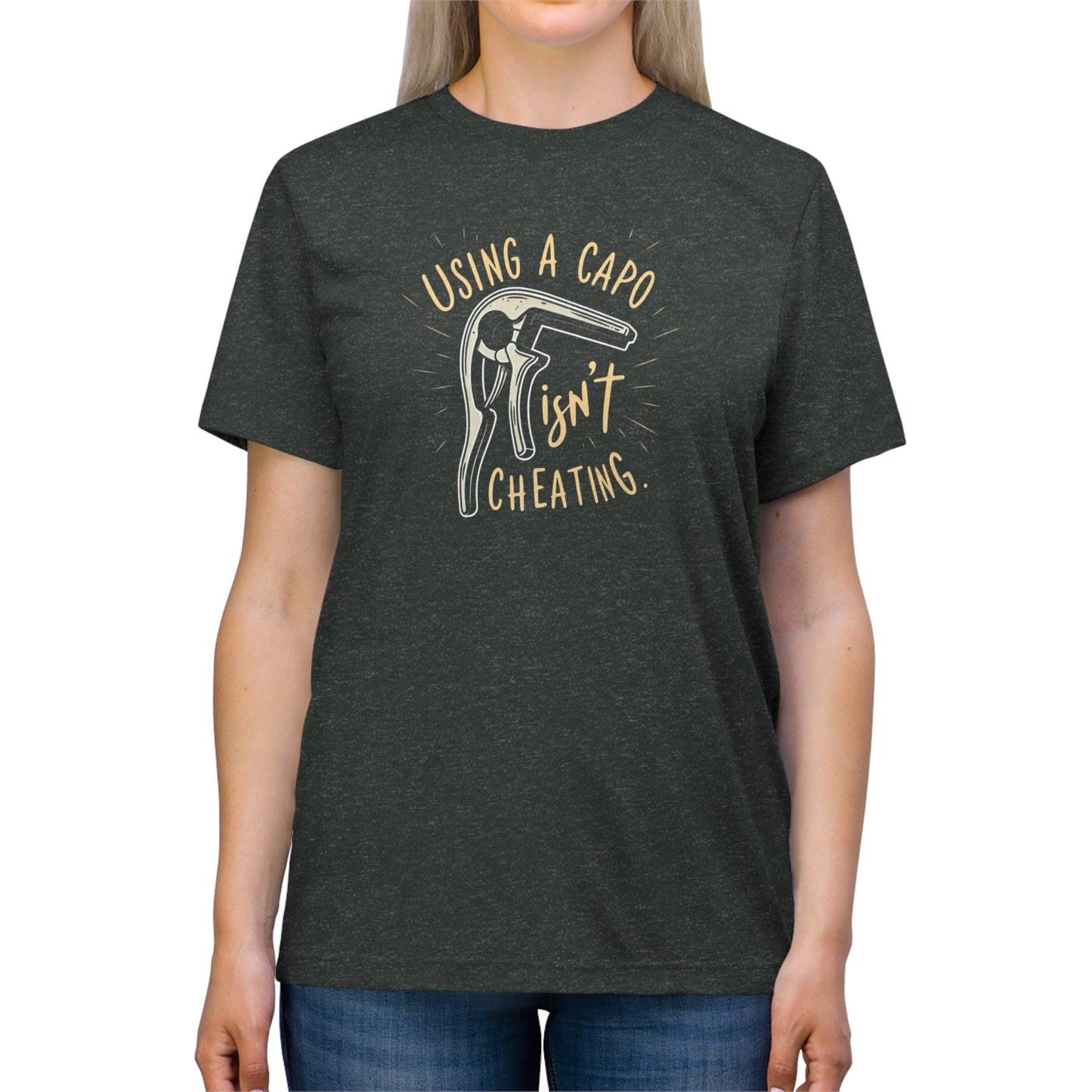Unisex Triblend Tee - Using a Capo Isn't Cheating