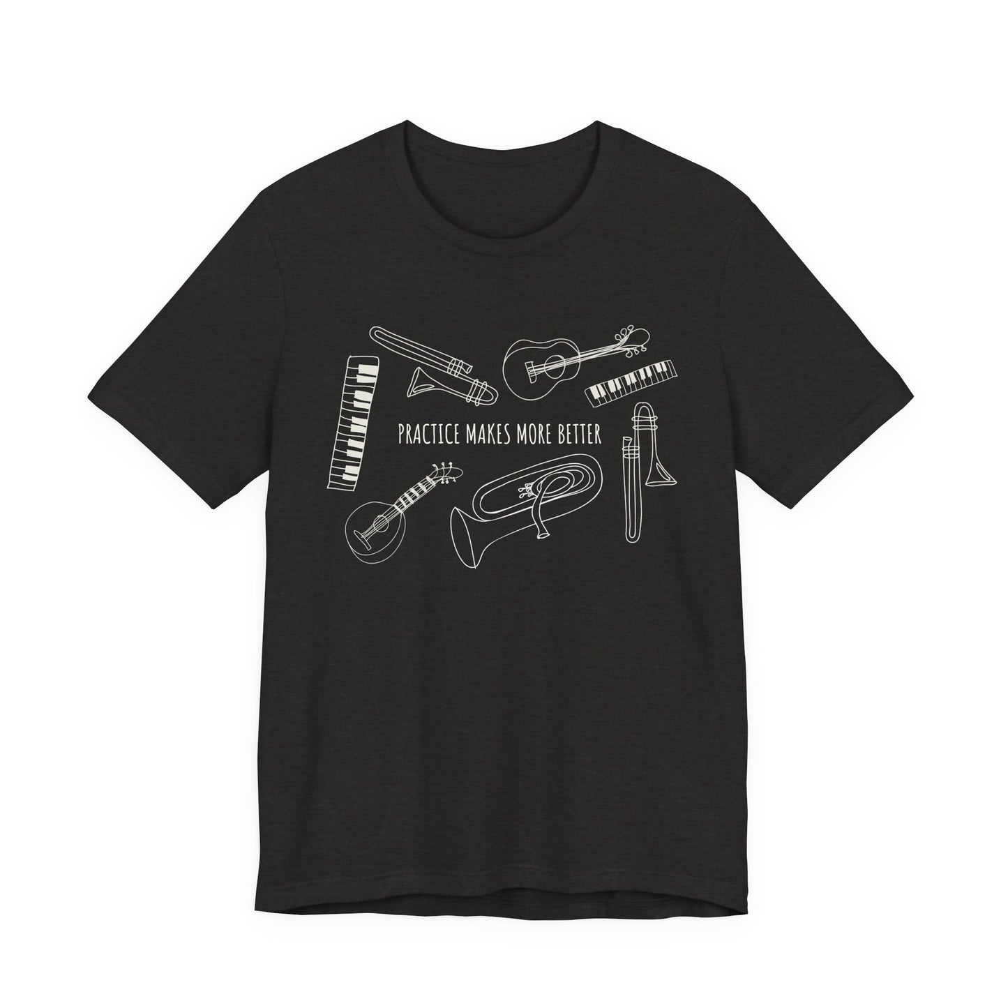Music Practice Tee - 'Practice Makes Perfect' Unisex Jersey Short Sleeve Shirt, Musician Gift, Band T-Shirt, Music Lover Apparel, [...]