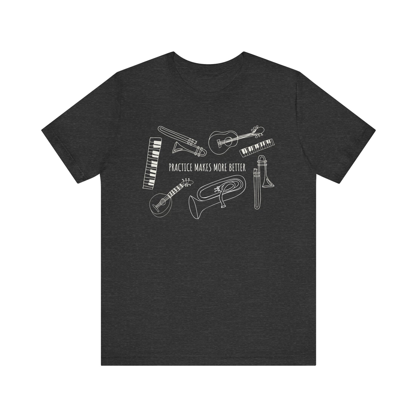 Music Practice Tee - 'Practice Makes Perfect' Unisex Jersey Short Sleeve Shirt, Musician Gift, Band T-Shirt, Music Lover Apparel, [...]